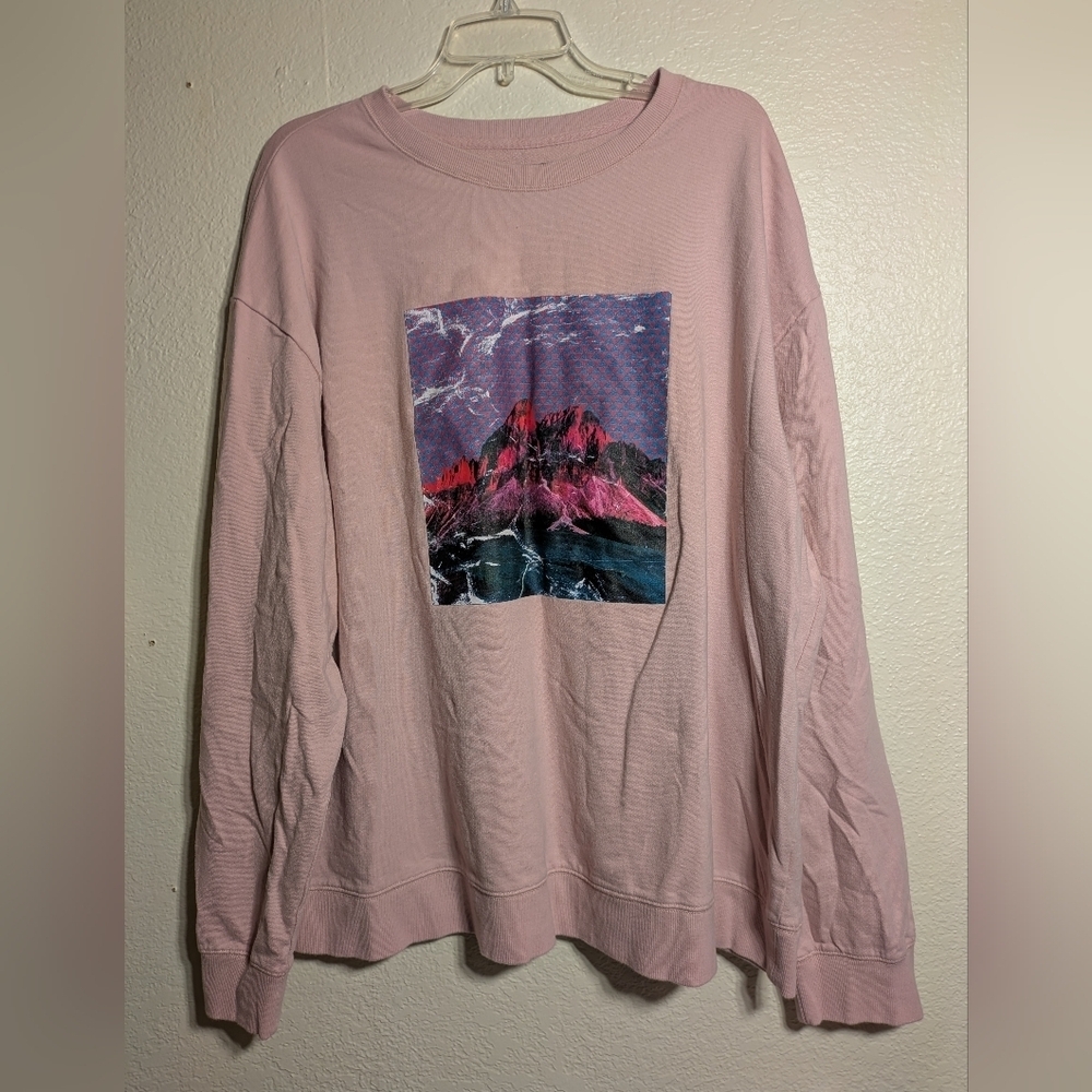 Original Use Pink Graphic Women's Sweater Size Xxl Pre-owned
